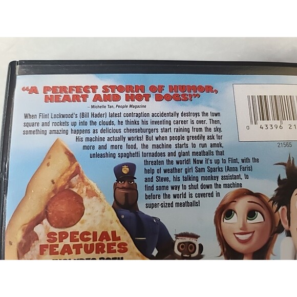 “Cloudy With A Chance Of Meatballs” DVD with Bill Hader, Anna Faris, James Caan - Picture 8 of 10